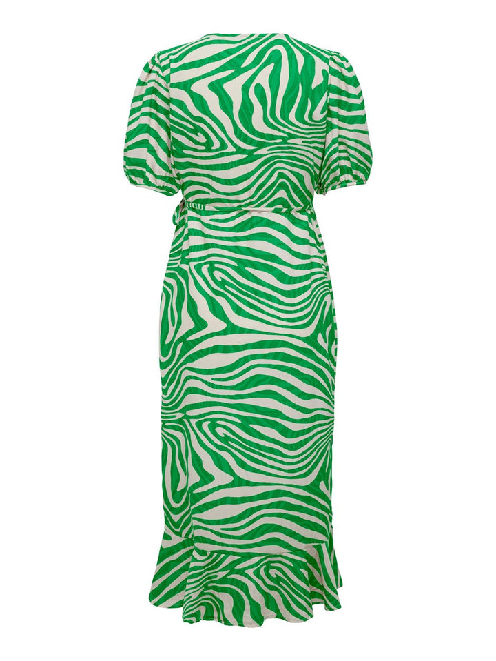 Onlchicago Life S/s Midi Dress Ptm - Groen Dessin