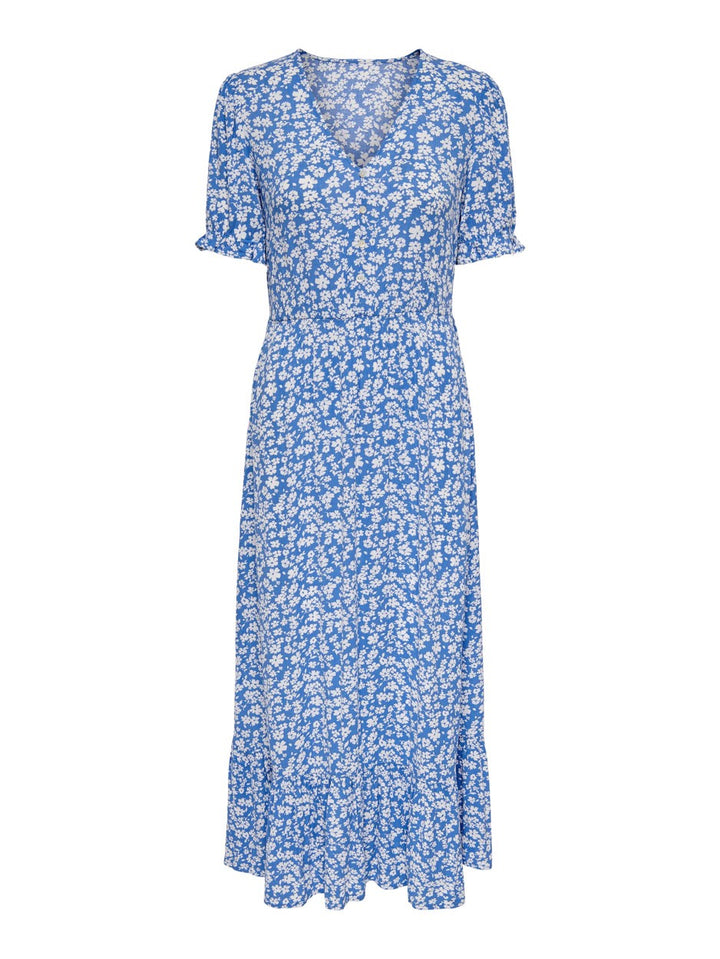 Onlchianti S/s Long Dress Wvn Noos - Blauw Dessin