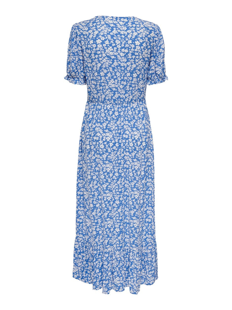 Onlchianti S/s Long Dress Wvn Noos - Blauw Dessin