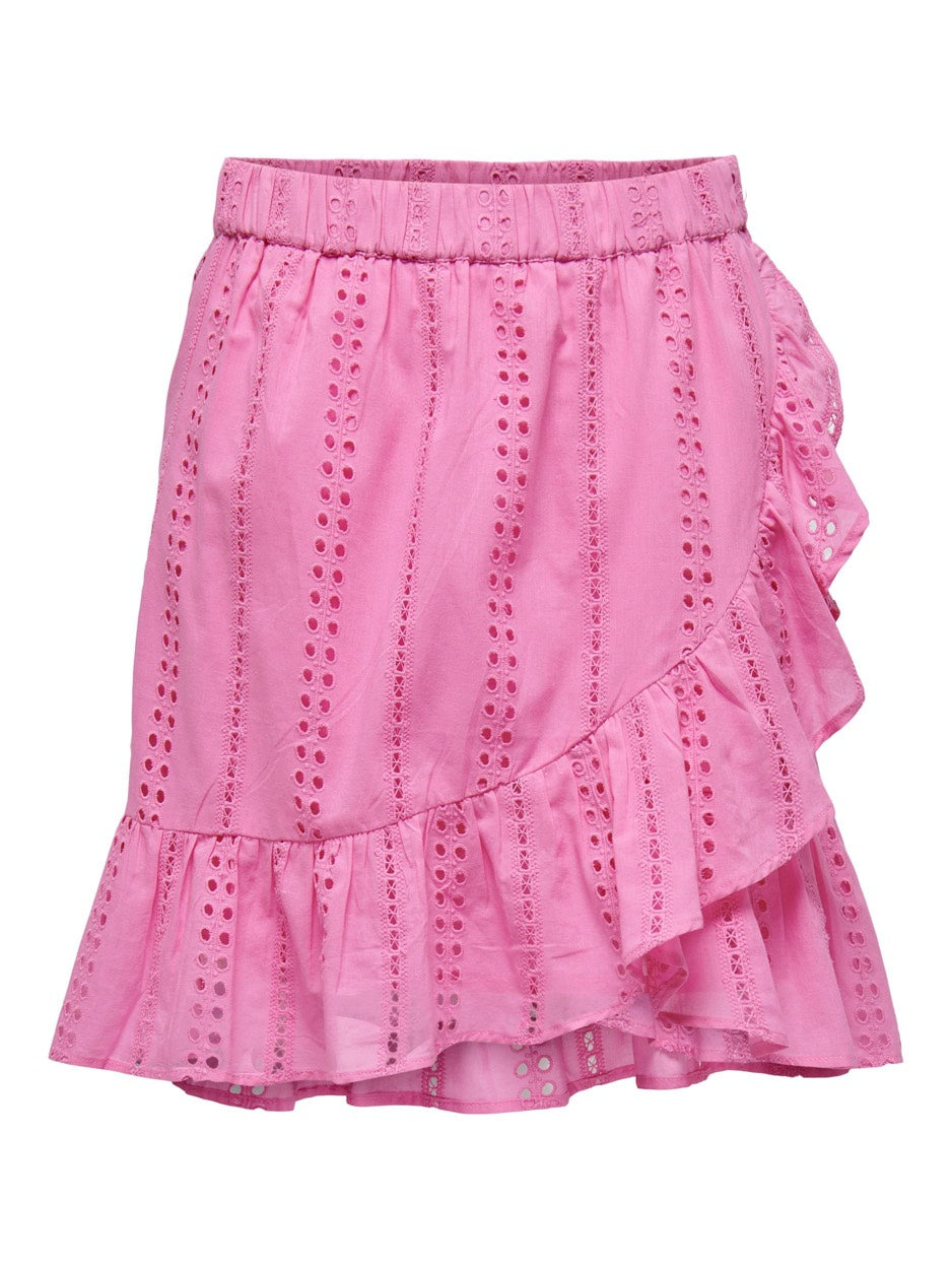 Onldonna Short Emb Skirt Wvn - Pink