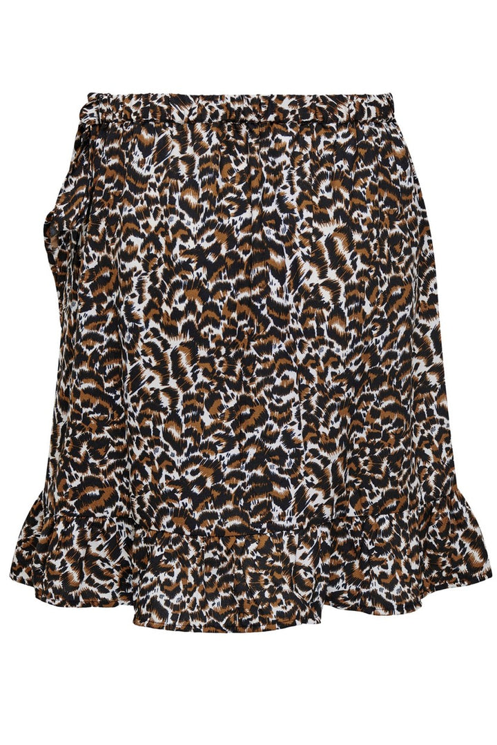 Onljanet Fake Wrap Skirt Cs Ptm - Bruin Dessin