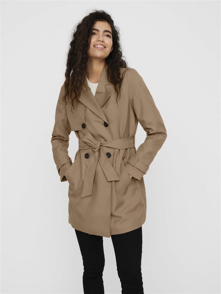 Vmceleste 3/4 Trenchcoat Noos - Licht Bruin